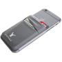 MONCA Credit Card [Double Secure] Holder Stick on Wallet Discreet ID Holder Lycra Spandex Card Sleeves [Lid & Pocket] iPhone 6s 7 Samsung Galaxy s8 and Blu Smartphones (Dark Grey)