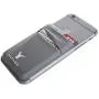 MONCA Credit Card [Double Secure] Holder Stick on Wallet Discreet ID Holder Lycra Spandex Card Sleeves [Lid & Pocket] iPhone 6s 7 Samsung Galaxy s8 and Blu Smartphones (Dark Grey)