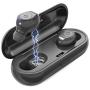 Rokono RSE-160 True Wireless Earphones Headphones, Stereo in-Ear Earbuds with Magnetic Charging Case, Built-in Mic Headset, IPX5 Waterproof, Secure Fit and Easy Pairing for Sport