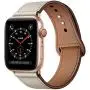 KYISGOS Compatible with iWatch Band 40mm 38mm, Genuine Leather Replacement Band Strap Compatible with Apple Watch Series 5 4 3 2 1 38mm 40mm, Beige Band with Rose Gold Adapter KYISGOS Compatible with iWatch Band 40mm 38mm, Genuine Leather Replacement Band Strap Compatible with Apple Watch Series 5 4 3 2 1 38mm 40mm, Beige Band with Rose Gold Adapter