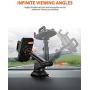 Mpow Dashboard Car Phone Mount, One-Touch Design Washable Strong Suction Cup Windshield Car Phone Holder Compatible with iPhone 11 Pro Max/XS Max/XR/X/8/7/6 Plus Etc