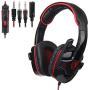 SADES Gaming Headset Stereo Headphone with Microphone for Laptop PC Mac PS4 Phones Xbox Ones/X Controller Nintendo Switch Games-SA708GT (Red Black)