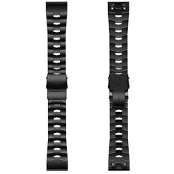 LDFAS Fenix 6X/5X Band, 26mm Vented Titanium Metal Quick Fit Watch Strap with DLC Coating Version Compatible for Garmin Fenix 6X Pro/Fenix 5X Plus Tactix Delta, Black