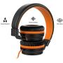 Elecder i36 Kids Headphones Children Girls Boys Teens Foldable Adjustable On Ear Headphones 3.5mm Jack Compatible iPad Cellphones Computer Kindle MP3/4 Airplane School Tablet Black/Orange