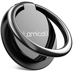 Cell Phone Finger Ring Holder - Lamicall Phone Kickstand, Metal Grip Stand for Hand Compatible with iPhone 11 Pro XS Max XR X 8 7 6 6s Plus 5s SE, Galaxy S10 S8 S9 - Small Version