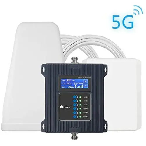 5G Cell Phone Signal Booster for Home and Office - Improves 5G and 4G LTE Signal for Verizon, AT&T, T-Mobile, Sprint -Supports All US Carriers - Cover Up to 5,500 sq ft