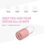 Fast Micro USB Car Charger, Compatible for Samsung Galaxy S7 Edge/S7/S7 Active/S6/S5, J7/3/2, Note5/4, Moto G5/G4, Z2, LG Stylo 3/2 Android Phones, 30W Dual Port Car Adapter with 3ft Cord-Gold Rose