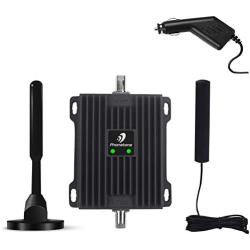 Cell Phone Signal Booster for Car, RV and Truck - Enhance 4G Data and Volte for Verizon, AT&T and T-Mobile - Dual 700MHz Band 12/13/17 Cellular Repeater Antenna Kit for Vehicle