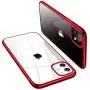 TORRAS Crystal Clear iPhone 11 Case, [10X Anti-Yellowing] Thin Slim [Anti-Scratch] Shockproof Soft TPU Rubber Cover Case for iPhone 11 6.1 inch, Glossy Red