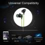 Innens 3.5 MM Wired Gaming Earphone, Noise Cancelling Stereo Bass Gaming in-Ear Earbuds with Mic and Volume Controls for iPhone, Smartphone, Nintendo Switch, PS4, Xbox One, iPad, PC (Green)