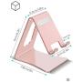 LORERAN Cell Phone Stand, Phone Dock, Phone Holder, Cradle for Smartphone and Tablet, Aluminum Stand Compatible with Samsung iPhone 11 Pro Xs Xs Max Xr X 8 7 6 6s Plus 5 5s 5c -(Rose-Pink)
