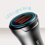 Metal Car Charger Fast Charge, SUPERONE Quick Charge 3.0 24W Dual USB Car Charger Adapter, Compatible with Any iPhone/Galaxy etc.