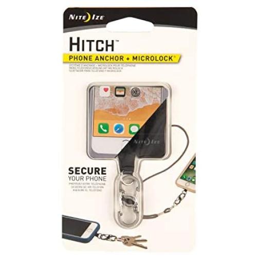 Nite Ize Hitch Plus MicroLock - Universal Phone Case Anchor for Drop Protection