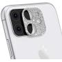 Bling Camera Lens Protector for iPhone 11, ICARERSPACE Diamond Camera Lens Cover Sticker Protector - Sliver