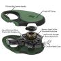 TUG 360° Tangle-Free, Heavy Duty Retractable Dog Leash with Anti-Slip Handle; 16 ft Strong Nylon Tape/Ribbon; One-Handed Brake, Pause, Lock