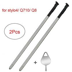 2 PCS Stylus Pen Replacement for LG Stylo 4 Q Stylus Q8 Q710 Q710MS Q710CS Q710AL Q710TS Q710US S Pen+Eject Pin (Black)