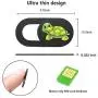 Laptop Web Camera Cover Ultra Thin (0.027in) Webcam Cover Slide Elephant Printed for Laptop,Desktop,PC,Macboook,iMac,Computer,Smartphone(3 Pack) (Turtle)