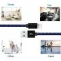 iPhone Charger Cable Lightning Charging Cable Nylon Braided 5 Pack 3FT/6FT/10FT MFI Certified Long USB Cord Fast iPhone Cable Compatible iPhone XS/Max/XR/X/8P/8/7P/7/6S/iPad/iPod/IOS (Black & Blue) iPhone Charger Cable Lightning Charging Cable Nylon Braided 5 Pack 3FT/6FT/10FT MFI Certified Long USB Cord Fast iPhone Cable Compatible iPhone XS/Max/XR/X/8P/8/7P/7/6S/iPad/iPod/IOS (Black & Blue)