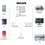 iPhone HDMI Cables Adapter, S7 HDMI Cable to TV, Lightning to HDMI 1080P Digital AV Adapter, 3 Feet Metal 3 in 1 Smartphone to HDMI/Micro USB/TYPE C Adapter for iPhone/iPad/S9/S8/Note 8 and More