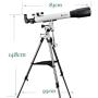 Telescope 70EQ Refractor Scope-Professional 70mm Aperture and 700mm Focal Length for Student Kids Adults Beginners-Come with a Smartphone Adapter