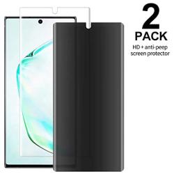 [2-Pack] Galaxy Note 20 Privacy/HD Screen Protector [Case Friendly] TPU Ultra HD Film Full Adhesive Soft Film [Support in-Screen Unlock], 2-Way Anti Spy Nano Shield,For Samsung Galaxy Note 20