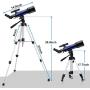 MAXLAPTER Telescope for Kids Adults Astronomy Beginners, 70mm Aperture Refractor Telescope for Astronomy, Portable Travel Telescope with Tripod, Smartphone Adapter, Two Eyepieces, Backpack