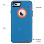 iPhone 6/6S Case Shockproof High Impact Tough Rubber Rugged Hybrid Case Silicone Triple Protective Anti-Shock Shatter-Resistant Mobile Phone Case for iPhone 6/6S 4.7"(Blue-Orange)