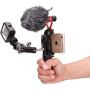 Metal Phone Tripod Mount with Cold Shoe,Woohoto 360 Rotation,Compatible with iPhone 11 Pro Tripod Mount, Osmo Pocket Holder, Sumsung Smartphone Holder Adapter, Cell Phone Clamp,Video Rig Mount