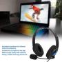 CiCiglow Wired Gaming Chat Headset with Noise-Cancellation Microphone, 3.5mm ABS Lightweight Computer Mobile Phone Over Ear Headphone for PS4(Blue)