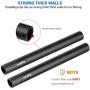 SMALLRIG 15mm Carbon Fiber Rod for 15mm Rod Support System (Non-Thread), 6 inches Long, Pack of 2-1872