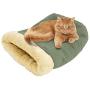 GOOPAWS 4 in 1 Self Warming Burrow Cat Bed, Pet Hideway Sleeping Cuddle Cave