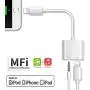 [Apple MFi Certified] for iPhone Headphones Adapter, Headphone Jack Adapter Dual Ports Dongle Charge Jack AUX Audio 3.5mm for iPhone 11/11 Pro/X/XS/XR/8/7, Earphones Cable Convertor Support All iOS