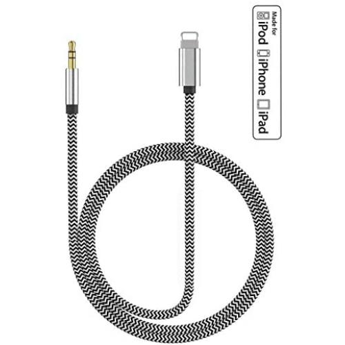 [Apple MFi Certified] Aux Cord for iPhone, Lightning to 3.5 mm Headphone Jack Adapter, for Speaker,Bluetooth,Car Audio, Support All iOS 12 13