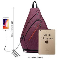 Tudequ Dry Wet Separation Sling Crossbody Chest Bag Backpack Casual Daypack for Men Women Teens