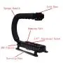 Walway C Shape Handle Grip Stabilizer Low Position Shooting System with Hot-Shoe Mount for GoPro DSLR Camera Camcorder Walway C Shape Handle Grip Stabilizer Low Position Shooting System with Hot-Shoe Mount for GoPro DSLR Camera Camcorder