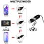 USB Digital Microscope,40X to 1000X Magnification Endoscope Mini Camera with 8 LEDs and Microscope Metal Stand,Compatible with Android, Mac,Window 7 8 10 for Kids, Students, Adults (Black)