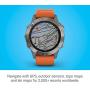 Garmin Fenix 6 Sapphire Titanium with Orange Band, Premium Multisport GPS Watch (010-02158-13) and Texel 10,000mAh Portable Battery Pack, Wall and Car Charger Bundle
