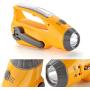 Flexzion Emergency Portable Radio FM AM LED Flashlight w/Solar & Hand Crank Powered, USB Recharging Cell Phone Charger Power Bank, Siren Alarm LED Camping Lantern Hiking Survival Gear Multi-Purpose
