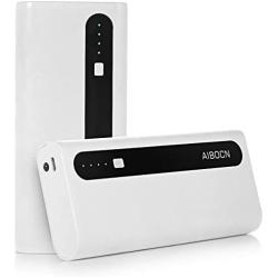 Aibocn Power Bank 10,000mAh External Battery Charger with Flashlight for Phone iPad Samsung Galaxy Smartphones - Upgraded