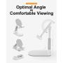 Cell Phone Stand, UXD Adjustable Phone Stand for Desk, Foldable Tablet Stand Holder Compatible with iPhone 11 Pro Max X XR XS SE Samsung Galaxy S20+ S20 S10+ S10 iPad Pro/Air/Mini (White)
