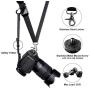 UBeesize Bundle 51" Extendable Tripod Stand with Bluetooth Remote for iPhone & Android Phone & Camera Neck Shoulder Sling Strap, Compatible with Smartphone & Camera.