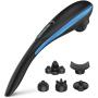 VeagleFly Cordless Handheld Massager, Electric Deep Tissue Percussion Back Massager with 6 Interchangable Nodes and Variable Intensity for Body Relief with Portable Design