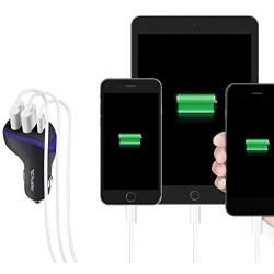 RapidX X3PD - 3 Port Compact & Fast Car Charger for 3 Devices 35W Total, 18W USB-C