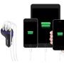 RapidX X3PD - 3 Port Compact & Fast Car Charger for 3 Devices 35W Total, 18W USB-C