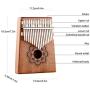 Kithouse Kalimba Thumb Piano 17 Keys, Portable Mbira Finger Piano Include EVA protective Kalimba box, Music Song Book, tuning hammer(Mandala Flower), Gift for Kids Adult Beginners