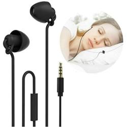 NUBWO Sleep Earplugs,Noise Isolating Sleep Earbuds,Sleeping Headphone with Microphone & Unique Total Soft Silicone for Insomnia, Meditation, Side Sleeper, Snoring, Air Travel, ASMR,Relax (Black)