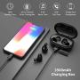 Wireless Earbuds Bluetooth Wireless Headphones Stereo HiFi Sound IPX8 Waterproof Wireless Headphones Sport with Charging Case for iOS and Android