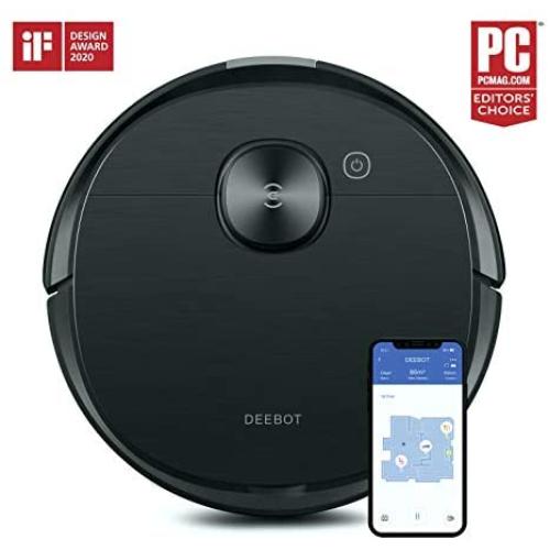 Ecovacs Deebot Ozmo T8 AIVI Robot Vacuum Cleaner & Mop with Smart Objection Recognition, Advanced Laser Mapping, Custom Clean Programming Options, High Efficiency Filter, 3+ Hours of Runtime