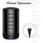 6 Ports Desktop Charging Station,USB Hub Fsat Wall Charger,Compatible with Cell Phones, Smart Phones, Tablets, and Other Electronics (All Black)