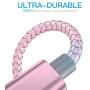 USB C Cable, MARGE PLUS Type C Charging Cable 3 Pack (6Ft) Braided Fast Charging Cord Compatible with Samsung Galaxy A20 A50 A51 A71 A10 A10e S10 S20 Plus Note10, LG Stylo 5 4,and Other USB C Device